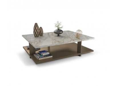 Designer Marmor Rechteckiger Couchtisch Luxus Beistelltische Stilvoll