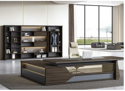 Eckschreibtisch Büro Einrichtung Chef Zimmer Möbel Design Schreibtisch