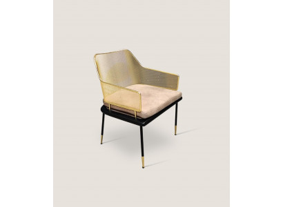 Luxuriöser Einsitzer Designer Sessel mit Edelstahl Elementen Neue Stühle