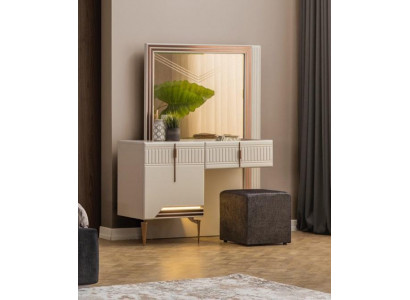 Luxus Möbel Designer Schminktisch mit Spiegel Hocker Neu Schlafzimmer