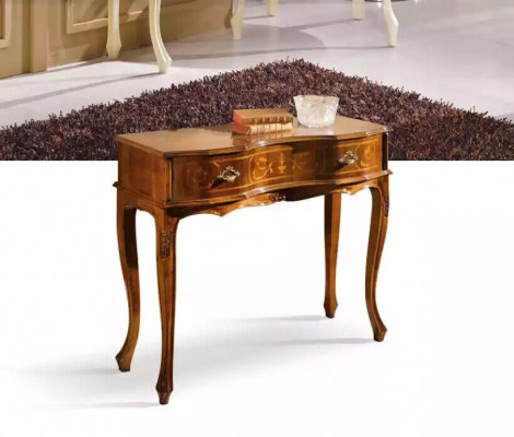 Klassischer Konsolentisch Luxus Holzmöbel Schlafzimmer Beistell Möbel