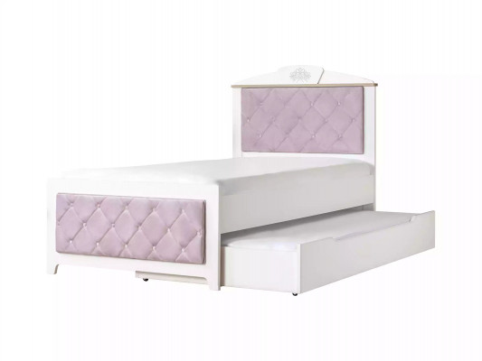 Chesterfield Funktionsbett Ausziehbares Kinderbett Bett 120 Holz Rosa