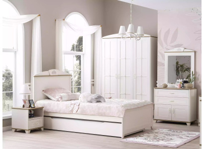 Kinderbett Holzbett Funktionsbett Ausziehbares Bett 100 Holz Weiß Neu