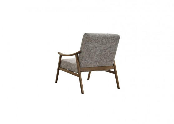 Sessel Ohrensessel Sitzer Polyester Grau Stoff Wohnzimmer Modern