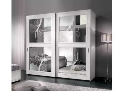 Schlafzimmer Möbel Italien Holzschrank Echtholz Kleiderschrank Weiß Neu