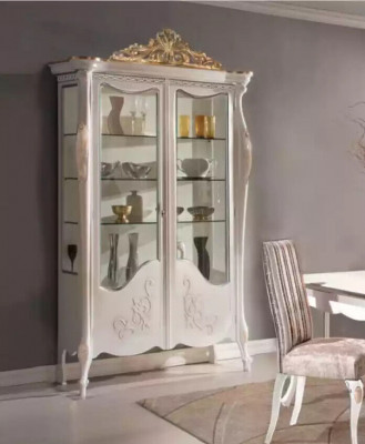 Vitrinen Glas Schrank Vitrine Wohnzimmer Holz Anrichte Italienische Möbel