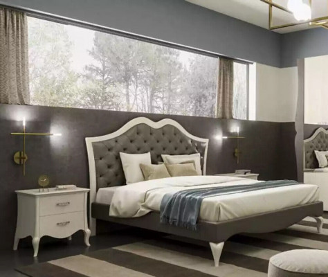 Design Betten Schlafzimmer Bett 2x Nachttische Modern Luxus Möbel 3tlg