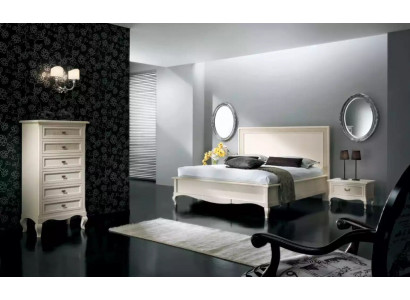 Bett 2x Nachttische 4 tlg. Schlafzimmer Set Möbel Kommode Luxury Neu