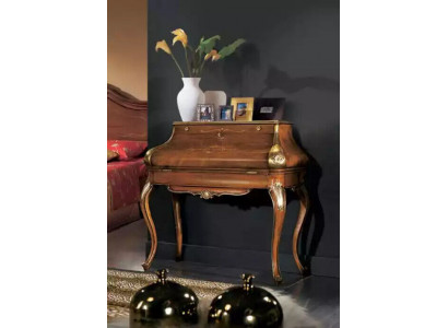 Design Luxus Braun Konsolentisch Schlafzimmer Möbel Schminktisch Holz