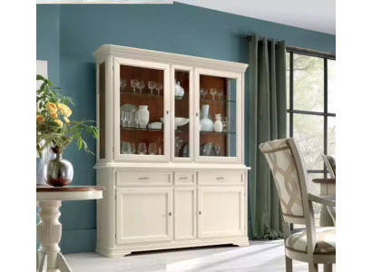 Vitrine Esszimmer Anrichte Holz Möbel Wohnzimmer Anrichte Glas Schrank