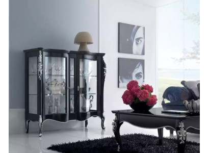 Schränke Holz Vitrinen Glas Schrank Vitrine Wohnzimmer Möbel Anrichte