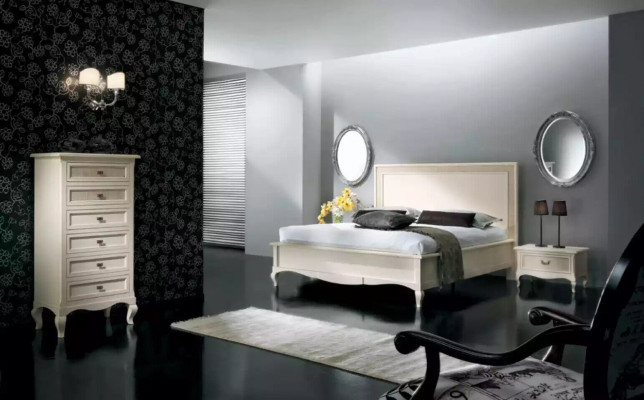 Bett 2x Nachttische 3 tlg. Schlafzimmer Set Möbel Modern Luxus Betten