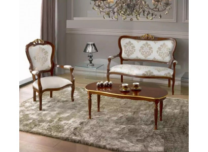 Sofagarnitur Set Design Sofa 2 Sitzer Sessel Couch Klassisch Luxus Neu