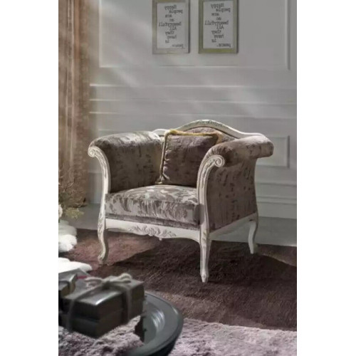 Sessel 1 Sitzer Polster Sofas Design Luxus Textil Couch Grau Sofa Neu