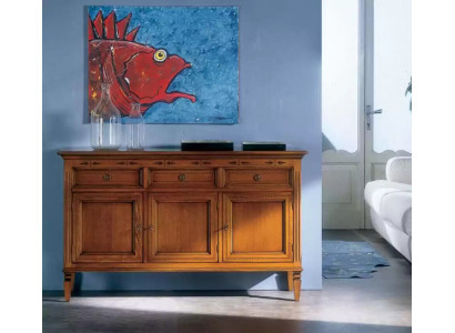 Design Klassisch Kommode Holz Anrichte Braun Sideboard Schrank Neu