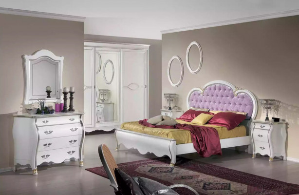 Nachttisch mit 3 Schubladen Holzschrank Design klassisch Neu
