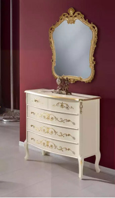 Weiße Klassische Wohnzimmer Holz Kommode Konsole Schubladen Neu Design