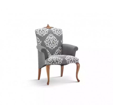 Sessel Wohnzimmer Design Elegantes Möbel Grau Klassisch 1 Sitzer Luxus