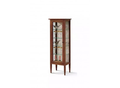 Klassische Vitrine Kommoden Vitrinenschrank Schrank Glasschrank Braun
