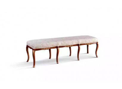 Klassische Braun Sitzbank Design Textil Neu Polster Stoff Sitzmöbel Neu