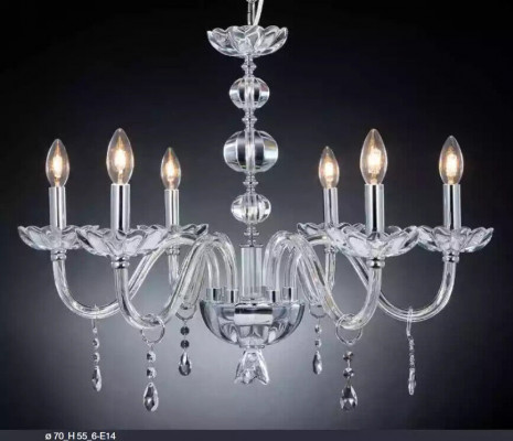 Luxus Kristall Kronleuchter Hängeleuchter Designer Hänge Lüster Glas