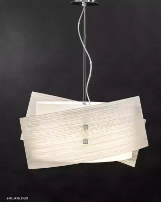 Stilvolle Deckenleuchte klassisch weißer Hängeleuchter mit 2x Lampen neu