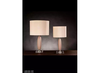 Tischlampe beige Kristall Kronleuchter klassische Tischschirmleuchte neu