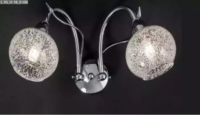 Luxuriöser Wandleuchte Grau 2x Lampen Rundform Deko