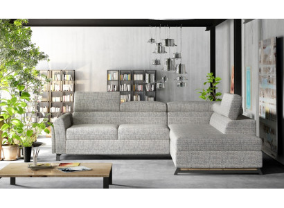 Designer Sofa Couch Ecksofa Textil Polster Garnitur Wohnlandschaft L-Form Stoff