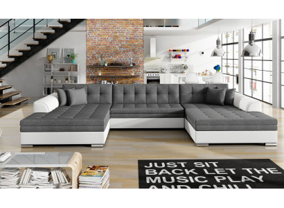 Design Ecksofa Schlafsofa Bettfunktion Couch Leder Polster Textil Sofas Neu 1070