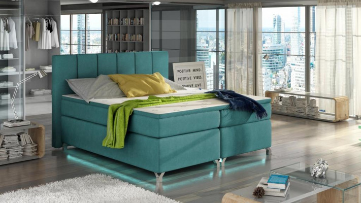 Luxus Designer Polsterbett Bett Betten Designerbett Boxspring Textil 180x200 Neu