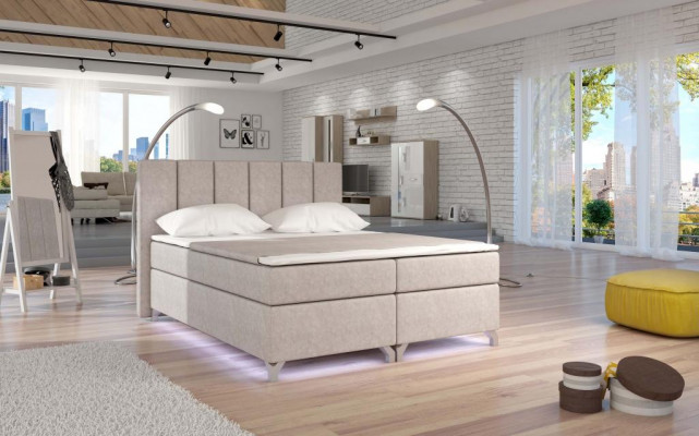 Luxus Designer Polsterbett Bett Betten Designerbett Boxspring Textil 180x200 Neu