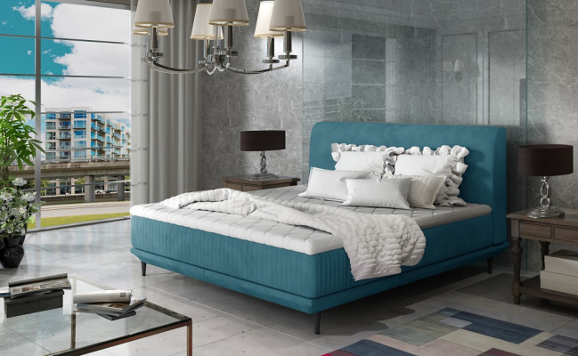 Designer Polsterbett Bett Betten Doppelbett Deko Ehebett Designerbett NEU