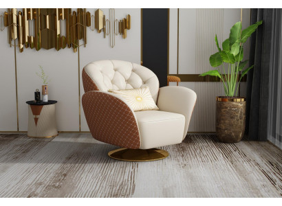 Sessel Einsitzer Relax 360° Dreh Stuhl Polster Ledersessel Sofa Club