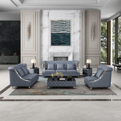Designer Drei Sitzer Couch Sofa Polster Sitz 3er Leder Stoff Design Sofas