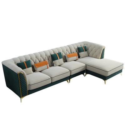 Design Ecksofa LForm Ledersofa Couch Wohnlandschaft Garnitur Design Modern Sofas