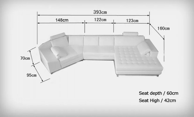 Ecksofa Ledersofa Design Sofa Ecksofa U Form Modernes Polster Wohnzimmer Möbel
