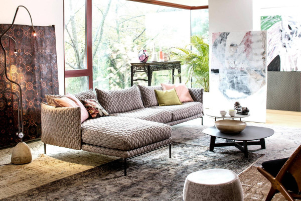 Ecksofa L-Form Couch Wohnlandschaft Garnitur Design Modern Sofa Stoff Textil Neu