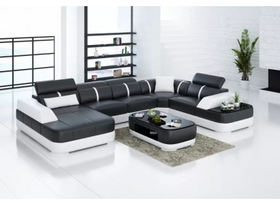 Ecksofa Design Moderne Wohnzimmer Eckcouch Lederpolster Couch Sofa