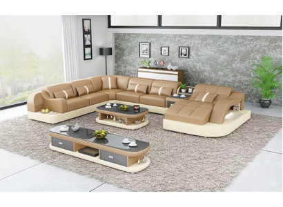 Design Sofa Komplettset Garnitur Polster Ecksofa Eckcouch Couch Sideboard