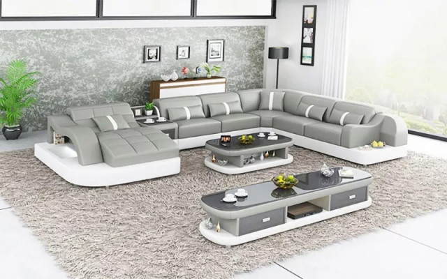 Design Sofa Komplettset Garnitur Polster Ecksofa Eckcouch Couch Sideboard