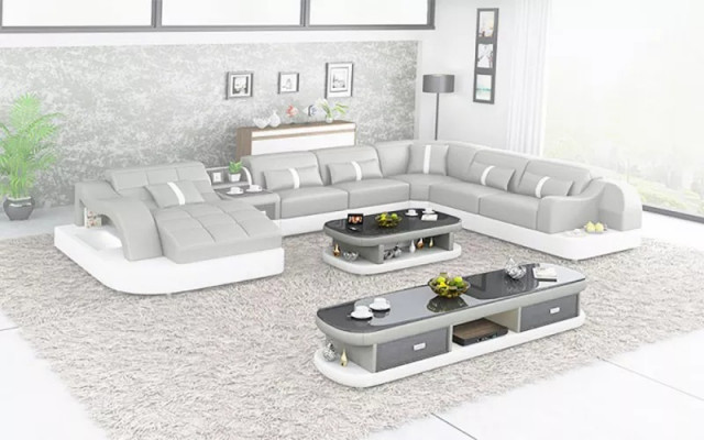 Design Sofa Komplettset Garnitur Polster Ecksofa Eckcouch Couch Sideboard