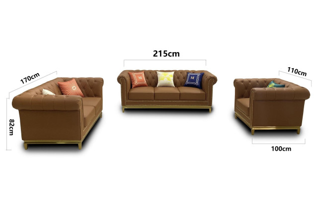 Klassische Luxus Chesterfield 3+2+1 Sitzer Sofa Set Polstermöbel Sofas Sofas Neu