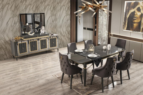 Luxus Lehnstuhl Design Stühle Design Sessel Holz Polster Stuhl Grau