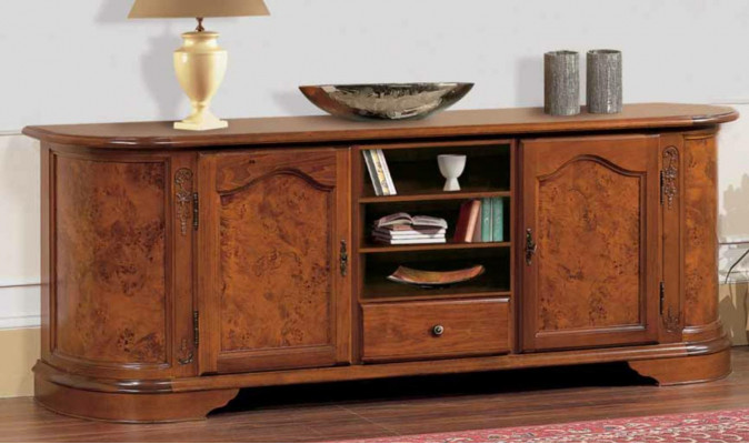 Sideboard mit Spiegel Anrichte Sideboards Holz Schrank Möbel Kommoden Braun Neu