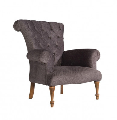 Chesterfield Couch Sofa Relax Stoff Lounge Luxus Polster Sessel Design Braun