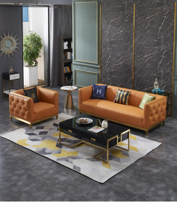 Sessel Design Couch Sofa Sitzer Leder Lounge Deko Club Polster Luxus Ohren