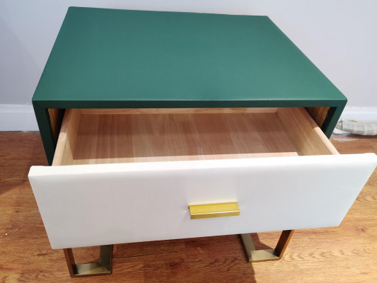 Design Nacht Tisch Konsole Deko Metall Glanz Tische Konsolen Schlaf Zimmer