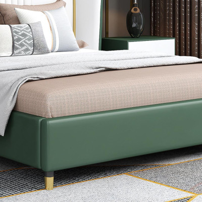Designer Polster Doppelbett Betten Bett Schlafzimmer Textil Ehebett Leder