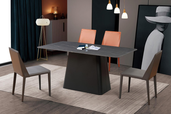 Moderner Esstisch Holztisch Holz Design Tische Edelstahl Tisch Esszimmer 180x90